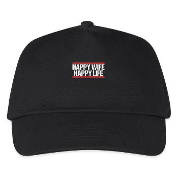 Happy Wife Happy Life - Kids’ Baseball Cap - black - Front