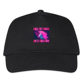 80er Motto Party Das ist mein 80er Jahre Kostüm - Kinder Basecap - Schwarz - Vorne