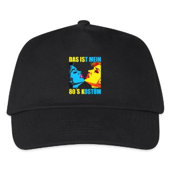 80er Motto Party Das ist mein 80er Jahre Kostüm - Kinder Basecap - Schwarz - Vorne