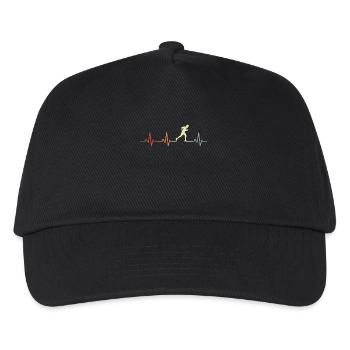 Jogger heart palpitations vintage look - Kids’ Baseball Cap - black - Front