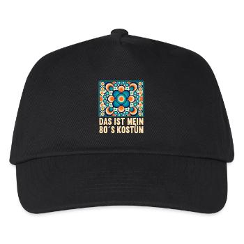 80er Motto Party Das ist mein 80er Jahre Kostüm - Kinder Basecap - Schwarz - Vorne