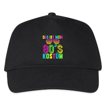 80er Motto Party Das ist mein 80er Jahre Kostüm - Kinder Basecap - Schwarz - Vorne