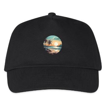 Island Beach Holiday Sun - Kids’ Baseball Cap - black - Front