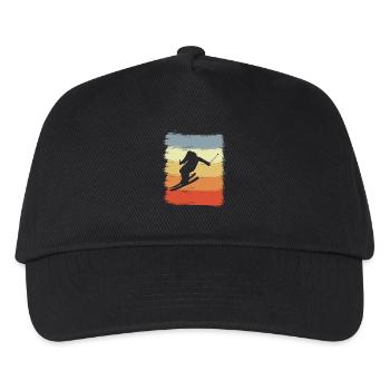 Vintage Skisport - Kinder Basecap - Schwarz - Vorne