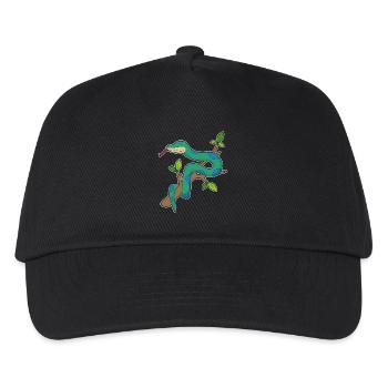 Schlange Ast - Kinder Basecap - Schwarz - Vorne