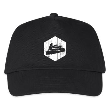 Dampflokomotive - Kinder Basecap - Schwarz - Vorne