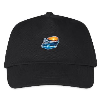 Yacht boat - Kids’ Baseball Cap - black - Front