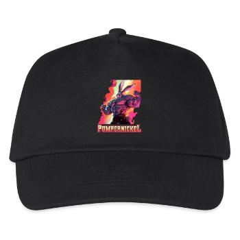 Pumpernickel Bodybuilding Kraftsport Fitness Meme - Kinder Basecap - Schwarz - Vorne