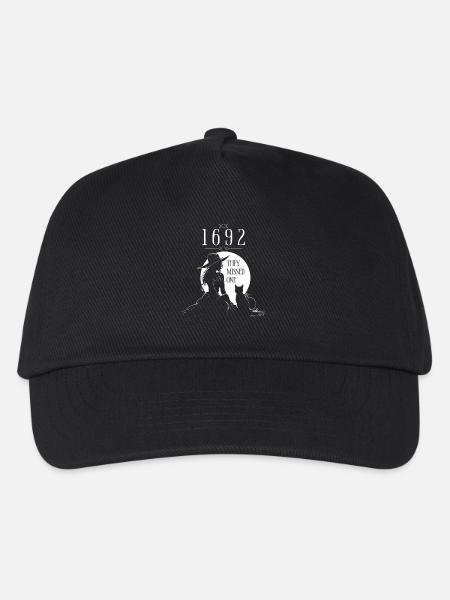 Salem 1692 They Missed One Hexe Katze Halloween - Kinder Basecap - Schwarz