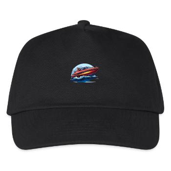 Motorboot - Kinder Basecap - Schwarz - Vorne