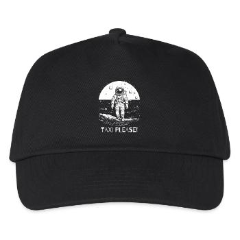Taxi bitte, Astronaut - Kinder Basecap - Schwarz - Vorne