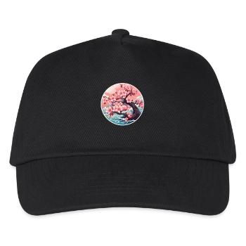 Kirschblütenbaum - Kinder Basecap - Schwarz - Vorne