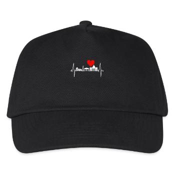 Rom Kolosseum Herzschlag Roma Skyline Rome Italien - Kinder Basecap - Schwarz - Vorne