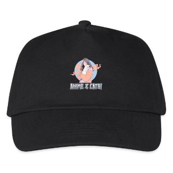 Anime and Cats Kawaii Girl Anime - Kids’ Baseball Cap - black - Front