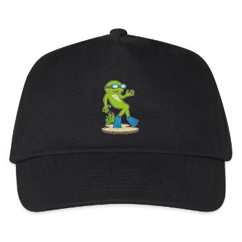 Frosch Taucher Schwimmbrille Tauchen - Kinder Basecap - Schwarz - Vorne