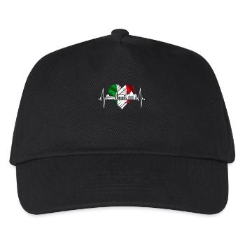 Rom Kolosseum Herzschlag Roma Skyline Rome Italien - Kinder Basecap - Schwarz - Vorne