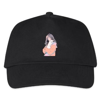Anime and Cats Kawaii Girl Anime - Kids’ Baseball Cap - black - Front