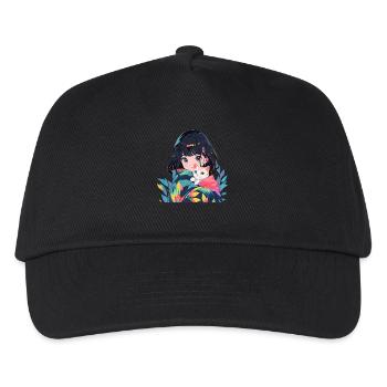 Anime and Cats Kawaii Girl Anime - Kids’ Baseball Cap - black - Front
