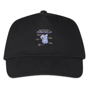 Chinchilla anatomy - Kids’ Baseball Cap - black - Front