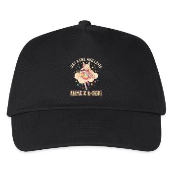 Just a Girl who loves Anime and K-Pop - Kinder Basecap - Schwarz - Vorne