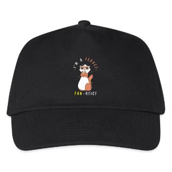 Frettchen Geschenk für Frettchen Besitzer - Kinder Basecap - Schwarz - Vorne
