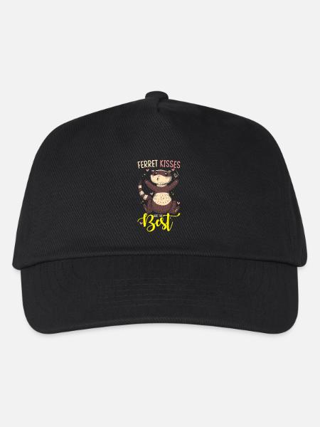 Frettchen Geschenk für Frettchen Besitzer - Kinder Basecap - Schwarz