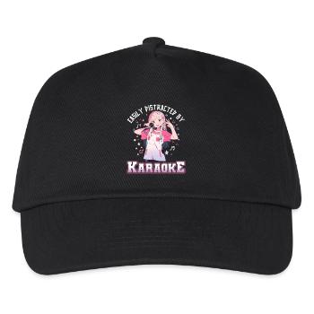 Easily distracted by Karaoke - Kids’ Baseball Cap - black - Front