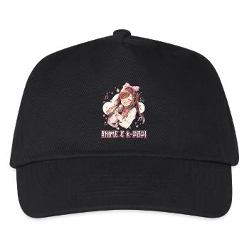 Anime Und K-Pop Koreanische Popmusik Kpop - Kinder Basecap - Schwarz - Vorne