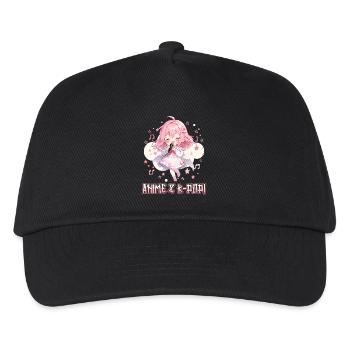Anime Und K-Pop Koreanische Popmusik Kpop - Kinder Basecap - Schwarz - Vorne