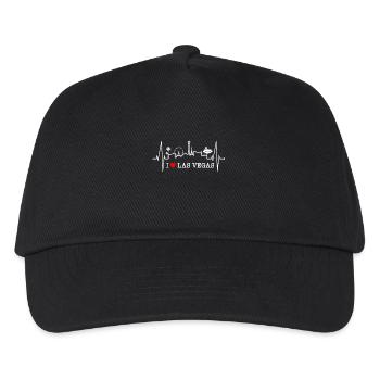 Las Vegas Skyline Heartbeat Nevada USA Heart Love - Kids’ Baseball Cap - black - Front