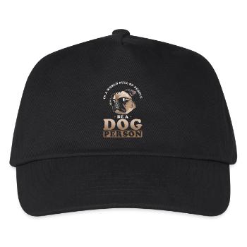 Dog Man Dog Cute - Kids’ Baseball Cap - black - Front