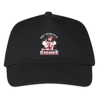 Easily distracted by Karaoke - Kids’ Baseball Cap - black - Front