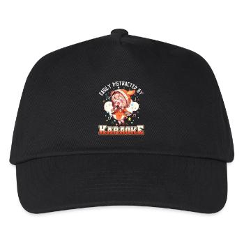 Easily distracted by Karaoke - Kids’ Baseball Cap - black - Front