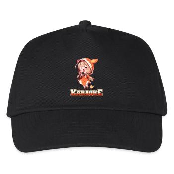 Mädchen Manga Anime Karaoke - Kinder Basecap - Schwarz - Vorne