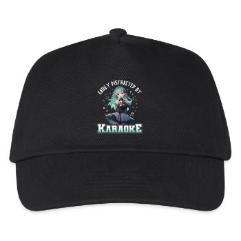 Easily distracted by Karaoke - Kids’ Baseball Cap - black - Front