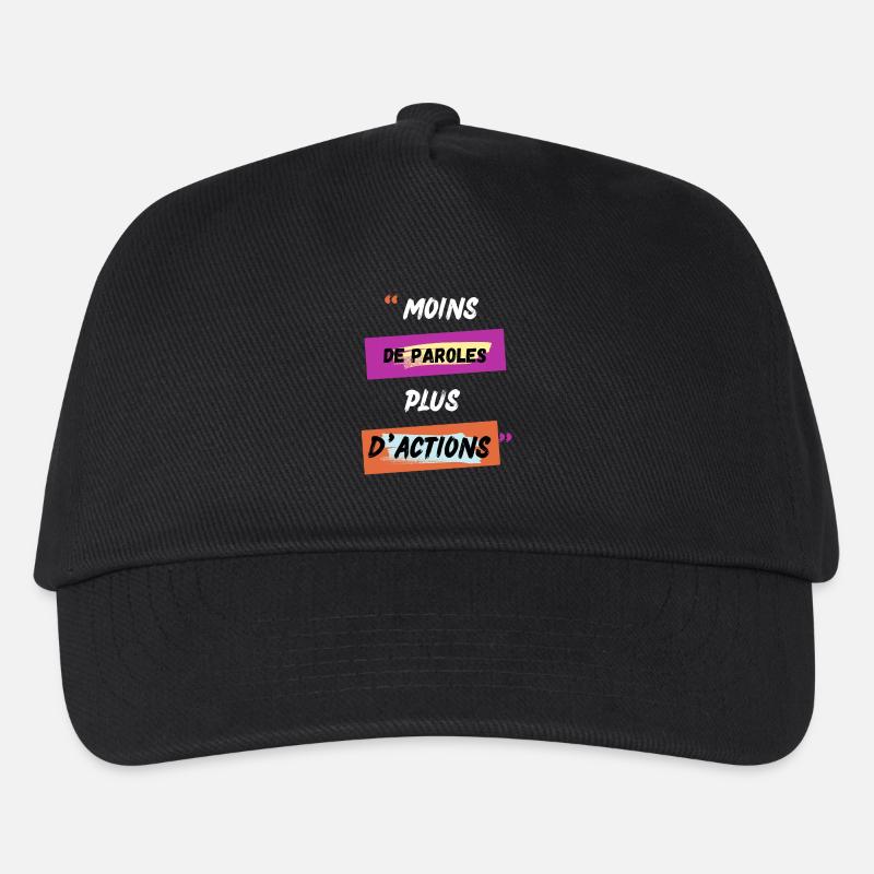 Motivation moins de paroles plus d actions - Casquette de baseball Enfant - noir