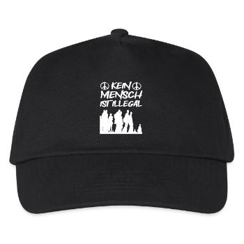 Kein Mensch ist Illegal! - Kinder Basecap - Schwarz - Vorne
