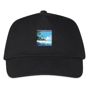 Summer fun in the Maldives: Reethi Beach in the - Kids’ Baseball Cap - black - Front