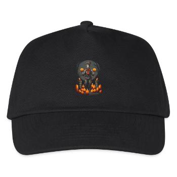 Gruseliger Halloween Clown Mit Blutigen Kürbissen - Kinder Basecap - Schwarz - Vorne
