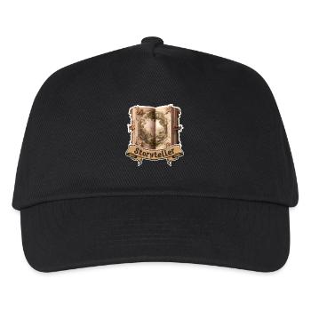 Storyteller Märchenbuch Fantasy RPG Shirt - Kinder Basecap - Schwarz - Vorne
