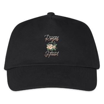 Rosenblüten Rosen Rosengarten Aroma Rosenduft - Kinder Basecap - Schwarz - Vorne