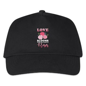 Rosenblüten Rosen Aroma Rosengarten - Kinder Basecap - Schwarz - Vorne