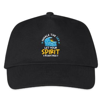 Ocean Sea Beach Holiday Souvenir Sea Breeze - Kids’ Baseball Cap - black - Front