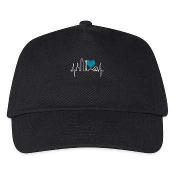 Seattle Skyline Heartbeat USA Fan Heart Pulse Love - Casquette de baseball Enfant - noir - Devant