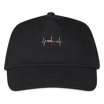 Stuttgart Skyline Herzschlag Herz Stuttgarter Fan - Casquette de baseball Enfant - noir - Devant