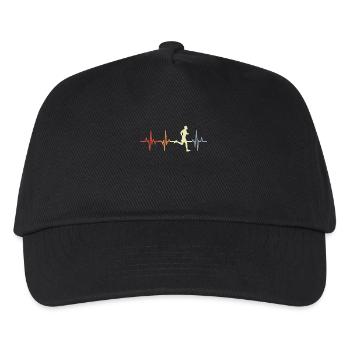 Läufer Herzklopfen Vintage - Kinder Basecap - Schwarz - Vorne
