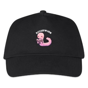 Leidenschaftlicher Leser Leserin Leseratte - Kinder Basecap - Schwarz - Vorne