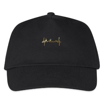 Wiesbaden Skyline Herzschlag Fan Herz Hessen Liebe - Kids’ Baseball Cap - black - Front