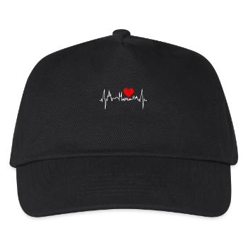 Wiesbaden Skyline Herzschlag Fan Herz Hessen Liebe - Kids’ Baseball Cap - black - Front