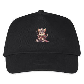 Asia Cat Japanese Samurai Samurai - Kids’ Baseball Cap - black - Front
